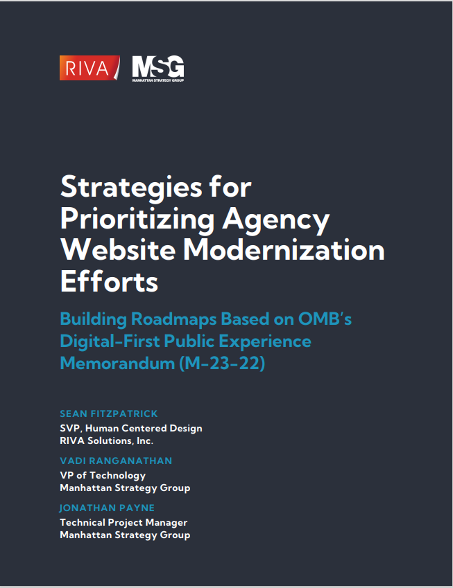 Strategies for Prioritizing Agency Website Modernization Efforts Report Cover